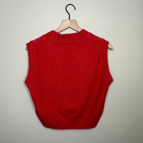 Freshman 1996 Red and Pink Heart Sweater Vest - Picture 2 of 4